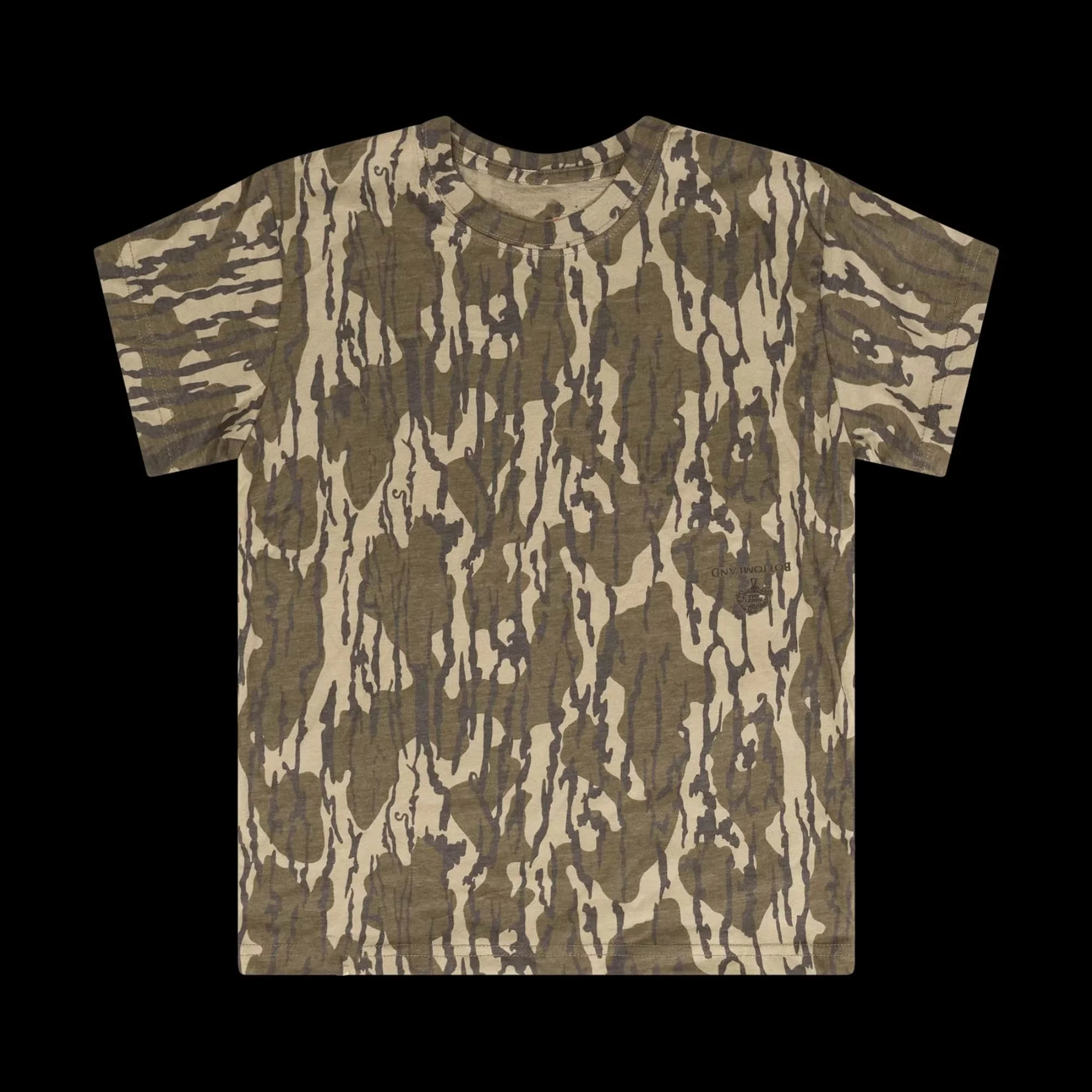 Outdoor Hunting Tree Texture Camo T Shirt Men Vintage  Crew Neck Lightweight Casual Basic Daily Top