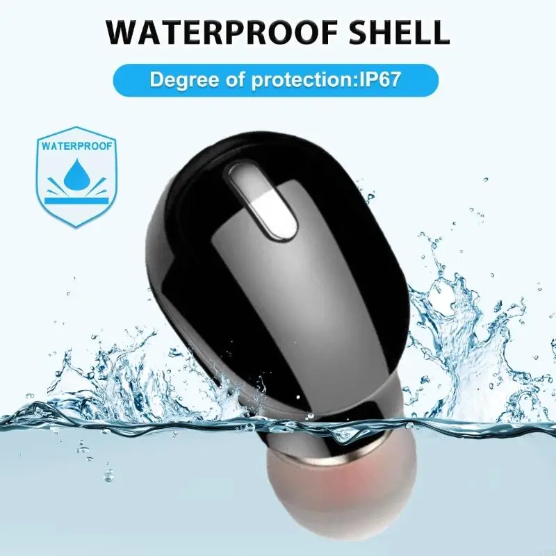 Auricular inalámbrico H37B, auricular oído único BT5.2 bajo perfilado para escuchas discretas