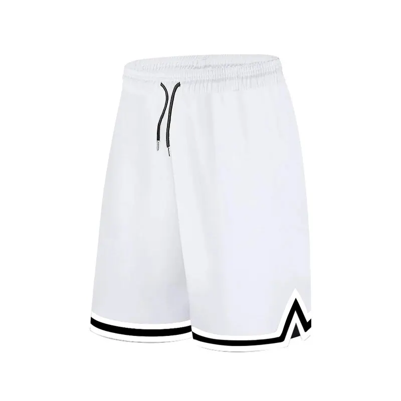 SONECHOKI Knie Länge Basketball Shorts Männer Gestreiften Lose Lauf Sport Gym Mesh Atmungsaktiv Fitness Training Workout Unten Männlich