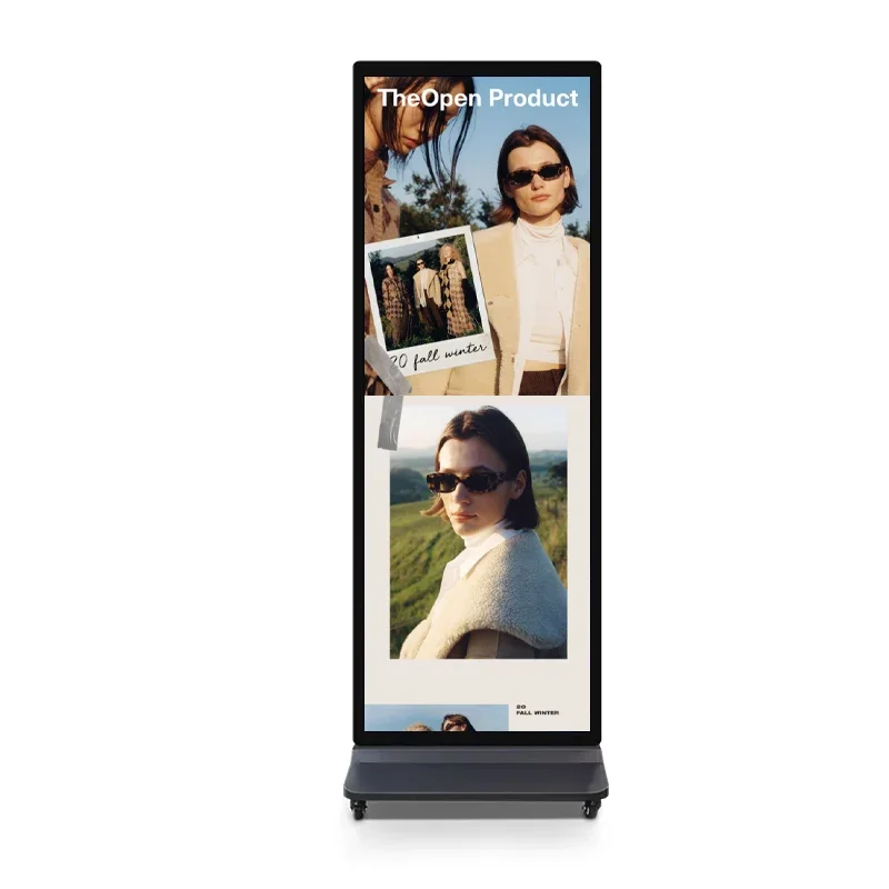 55-Inch 100-inch indoor touchscreen LCD out-of-home advertising totem kiosk CMS software Light Emitting Diode screen Digital