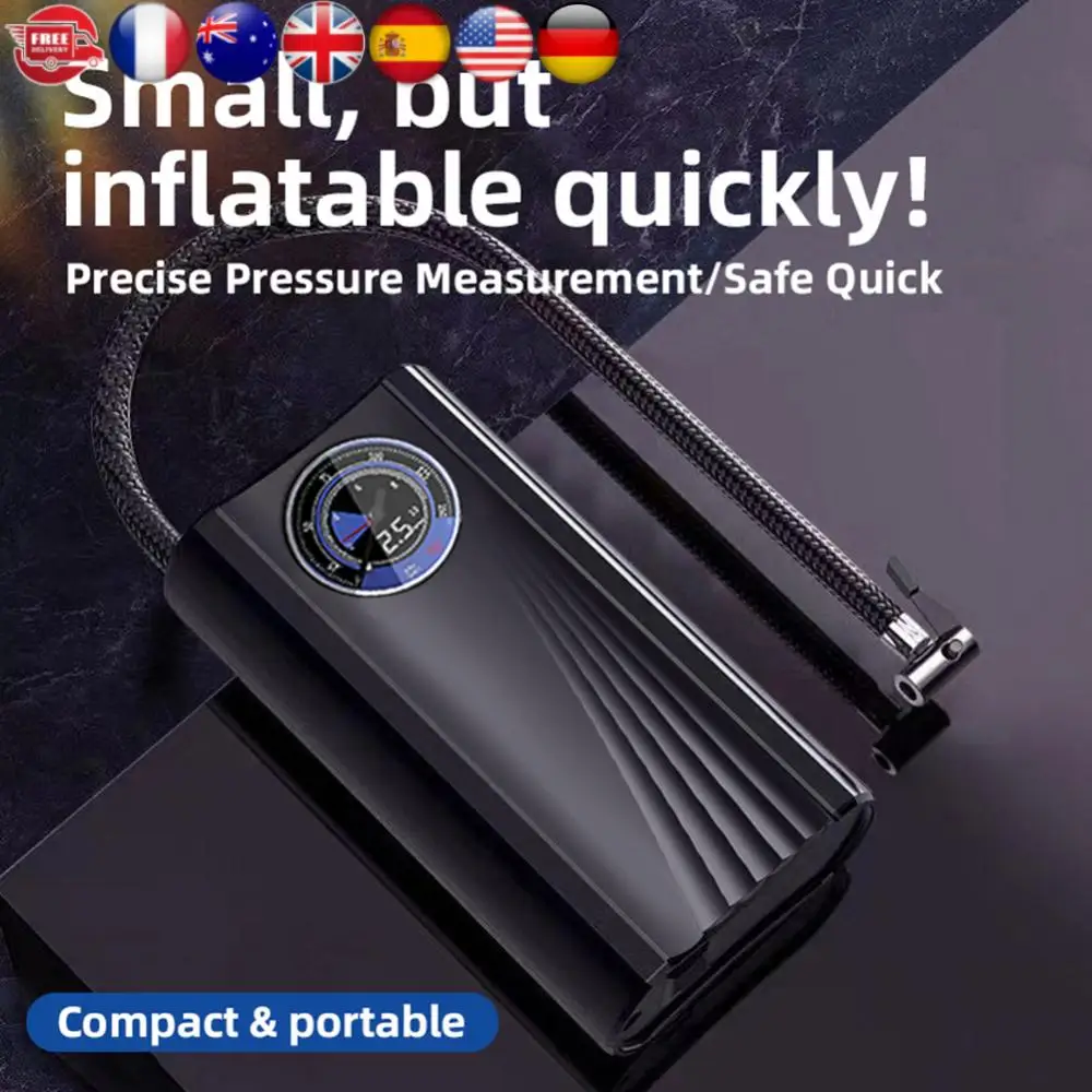 

Мини-насос для шин 12 В, ручной воздушный насос для быстрой накачки, высокоточный электронный надувной насос, прикуриватель для автомобиля, авто