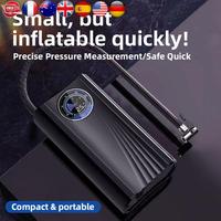 12V Mini Tire Pump Quick Inflating Handheld Air Pump High Precision Electronic Inflatable Pump Cigarette Lighter for Car Auto