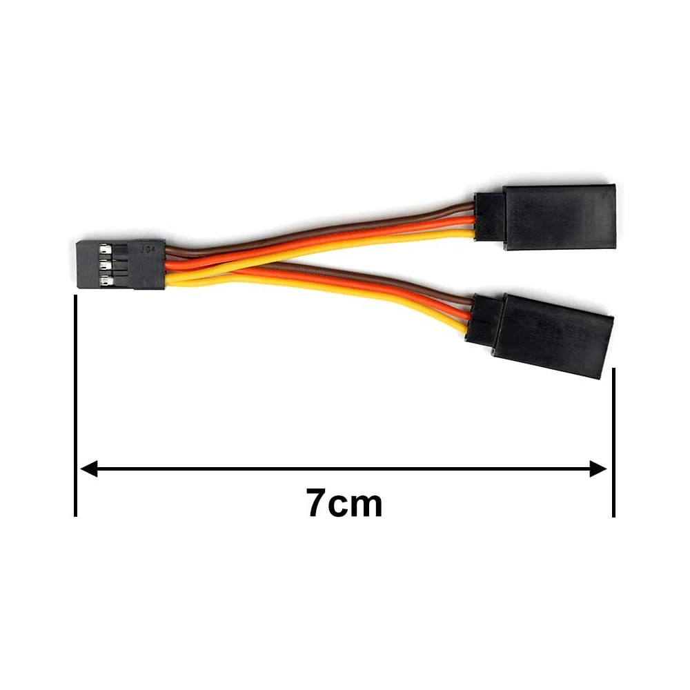 10pcs 150mm Servo Splitter Cable1 Male to 2 Female JR Style Servo Y Harness Cables Extension Lead Wire for RC Car Helicopter