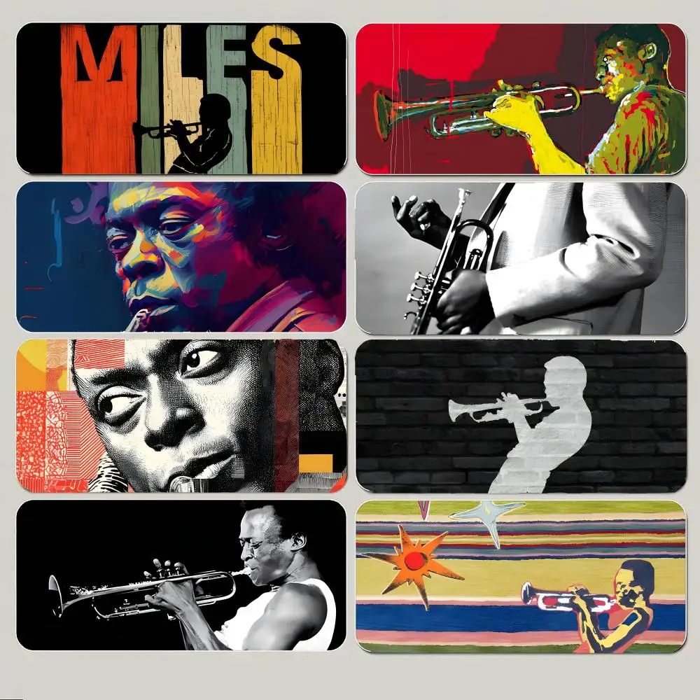 Miles D-Davis Mouse Pad Large Gaming Mousepad with Thick Stitched Edge Non-Slip Desk Mat