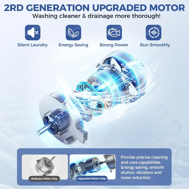 غسالة محمولة من Nictemaw، غسالة محمولة بوزن 17.8 رطل، مجموعة غسالة ومجفف مدمجة بقدرة 2.4 قدم