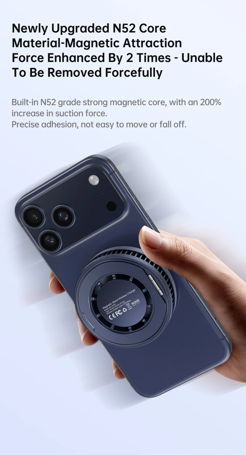 QI2 Magnetic Stand Refrigeration Wireless Charger 25W Fast Charging Ice Cooling MacSafe Car Phone Holder Bracket For Phone