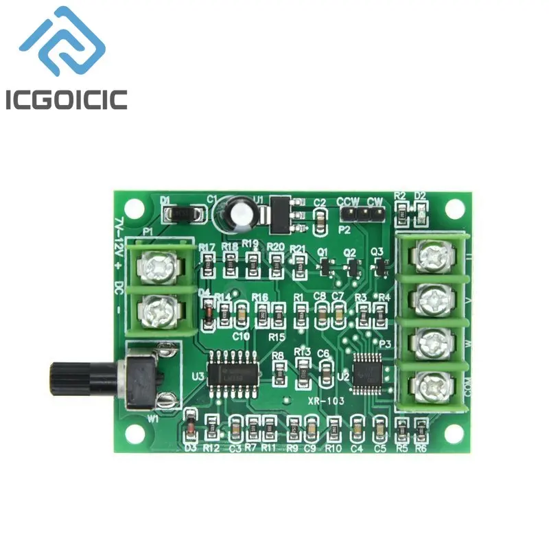 5V 12V Brushless DC Motor Driver Controller Board with Reverse Voltage Over Current Protection for Hard Drive Motor 3/4 Wire