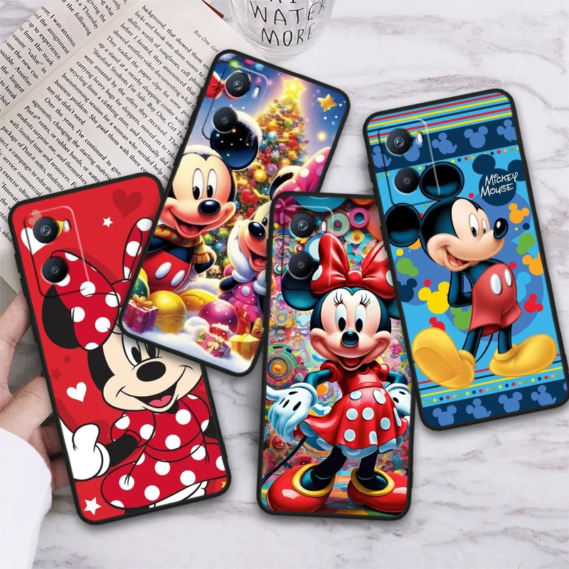 Disney Art Mickey Graffiti For OPPO Reno 10 9 8 7 6 5 4 Z SE Pro Plus Lite Soft TPU Shockproof Black Phone Case