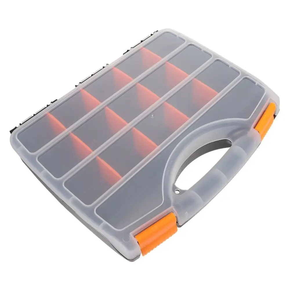 15 Grids Screw Storage Box Adjustable Compartment Plastic Hardware Parts Storage Case Clear Detachable Hand Tool Screwdriver Box