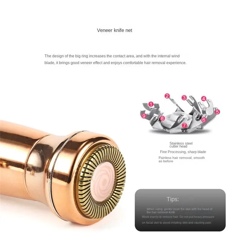 

Электрический мини-эпилятор ABPO для лица и тела в форме помады, портативный триммер для бровей, женская бритва в форме помады