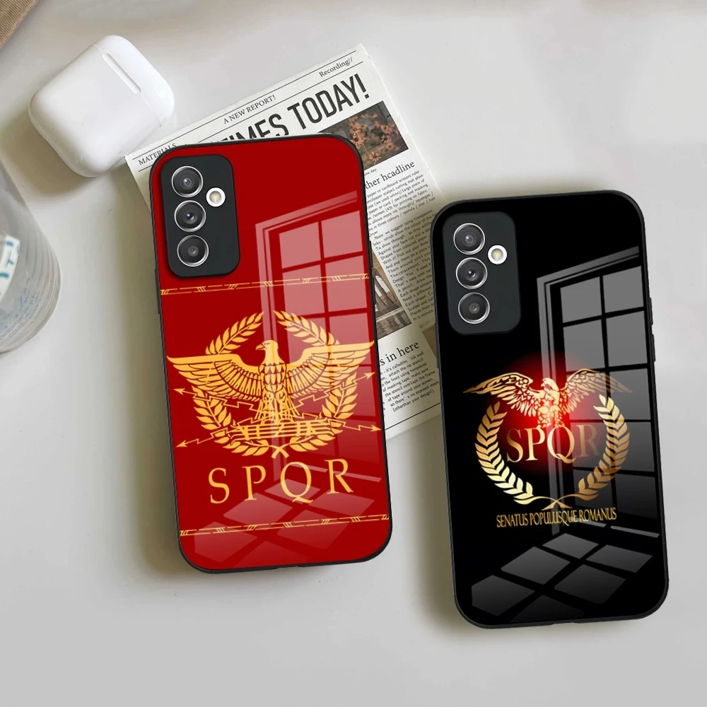 SPQR Roman Imperial Legion Phone Case For Samsung S24 Ultra S23 Fe S22 S20 S21 Galaxy A54 A34 A24 A53 A16 A13 A14 Glass Cover