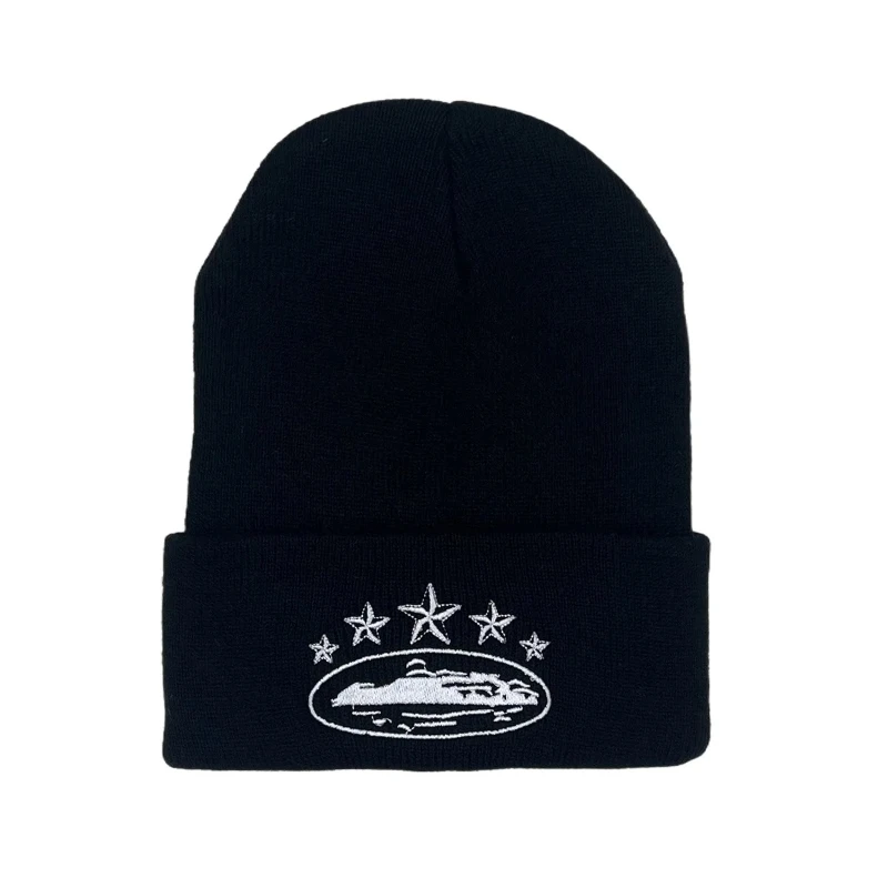 2026 New Star Car Embroidered Beanie Hat, High Quality Knitted Winter Warm Cap, Unisex Streetwear Hip Hop Cold Hat Men