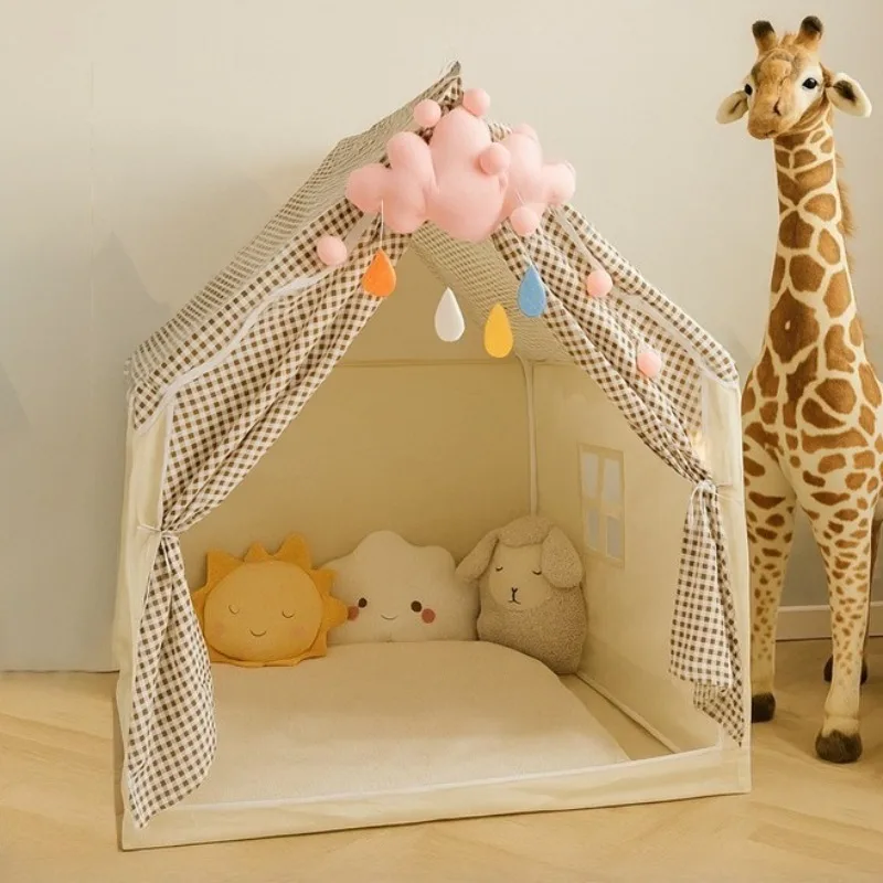 Tenda per bambini Casa Grande e carina Principessa per bambini Giocattoli da interno Case con tenda per porta Giocattolo Casetta da gioco Castello Piccola tenda Regalo per bambini