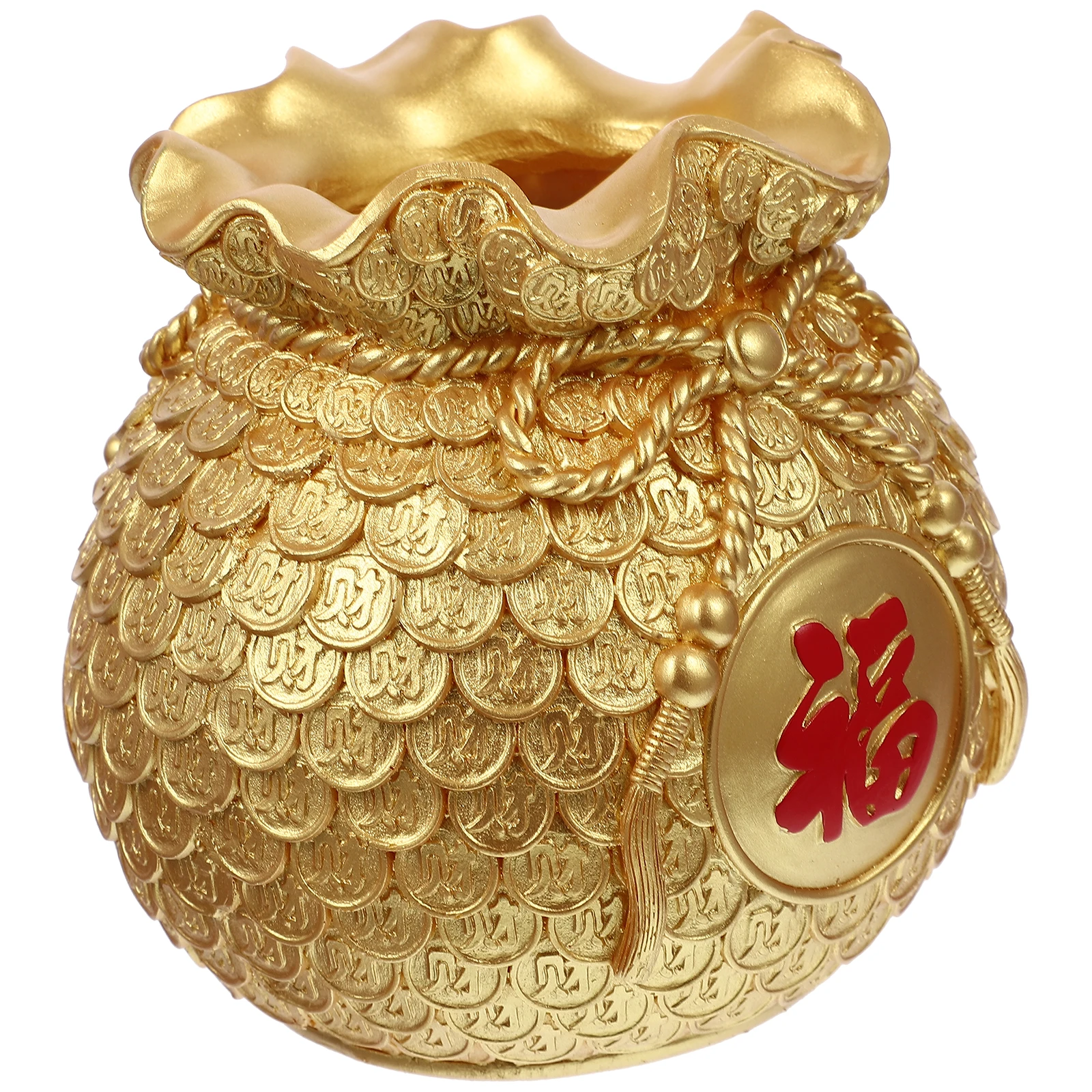 

Resin Feng Shui Vase Facai Fruit Lucky Money Bag Decorative Ear of Luck Vase Desktop Tabletop Flower Arrangement