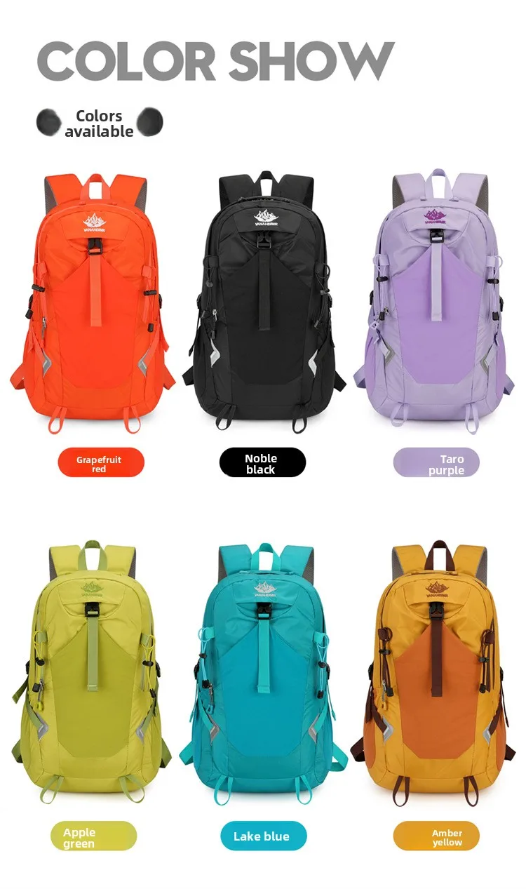 20-35L Outdoor-Wanderrucksack mit großem Fassungsvermögen, Unisex, Camping, Freizeit, Trekking, wasserdichte Sporttasche, City Wildness, Nylon, atmungsaktiv – Detail 3