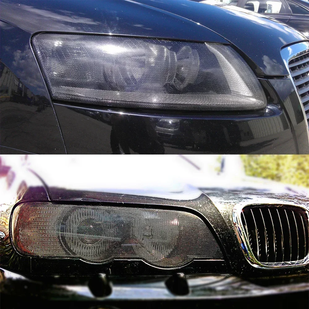 Car Windshield Sunshade Perforated Vinyl Stickers Sheet Auto Window Sunshade Film Mesh Decorative Decals