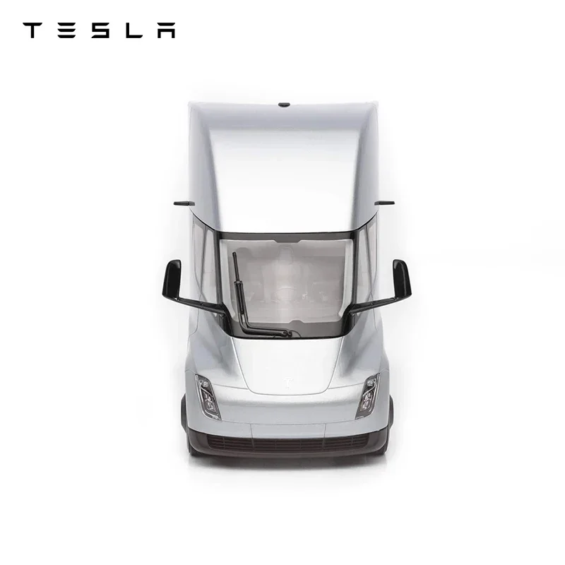 1:24 For Tesla Semi Diecast Model Car Boys Girls Toy Gifts Display Collection Silver Ornaments