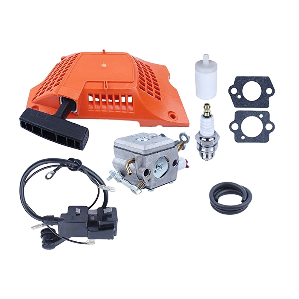 Carburetor & Starter Kit 537104701, 537104702, 503283208, 503281812 For Models 340, 345, 346XP, 350, 351, And 353 Chainsaws