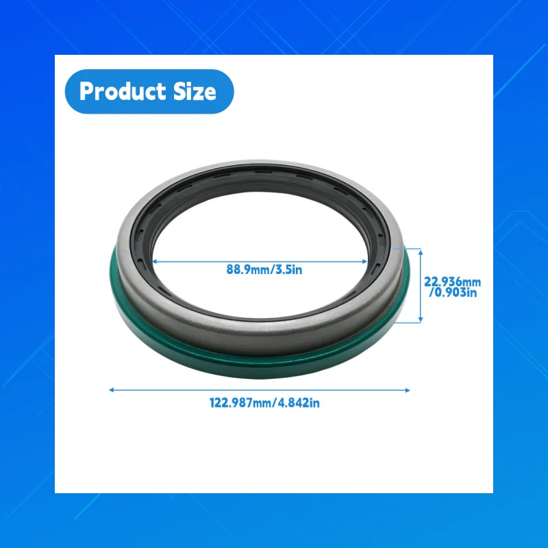 

Size:88.9x122.987x22.936mm.OEM:CR 35066,DMHUI high-quality hub oil seal. applicable to CR 35066.88.9*122.987*22.936mm