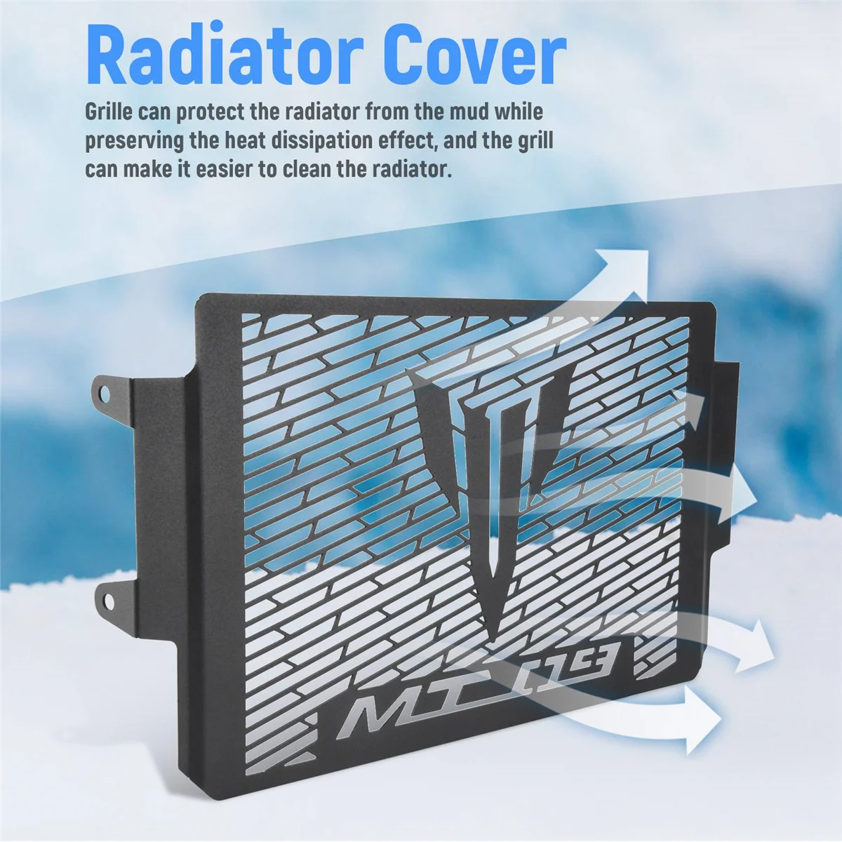 

Radiator Guard Engine Cooler Grille Cover Protection for YAMAHA MT09 MT-09 2021 2022 BlackJAS