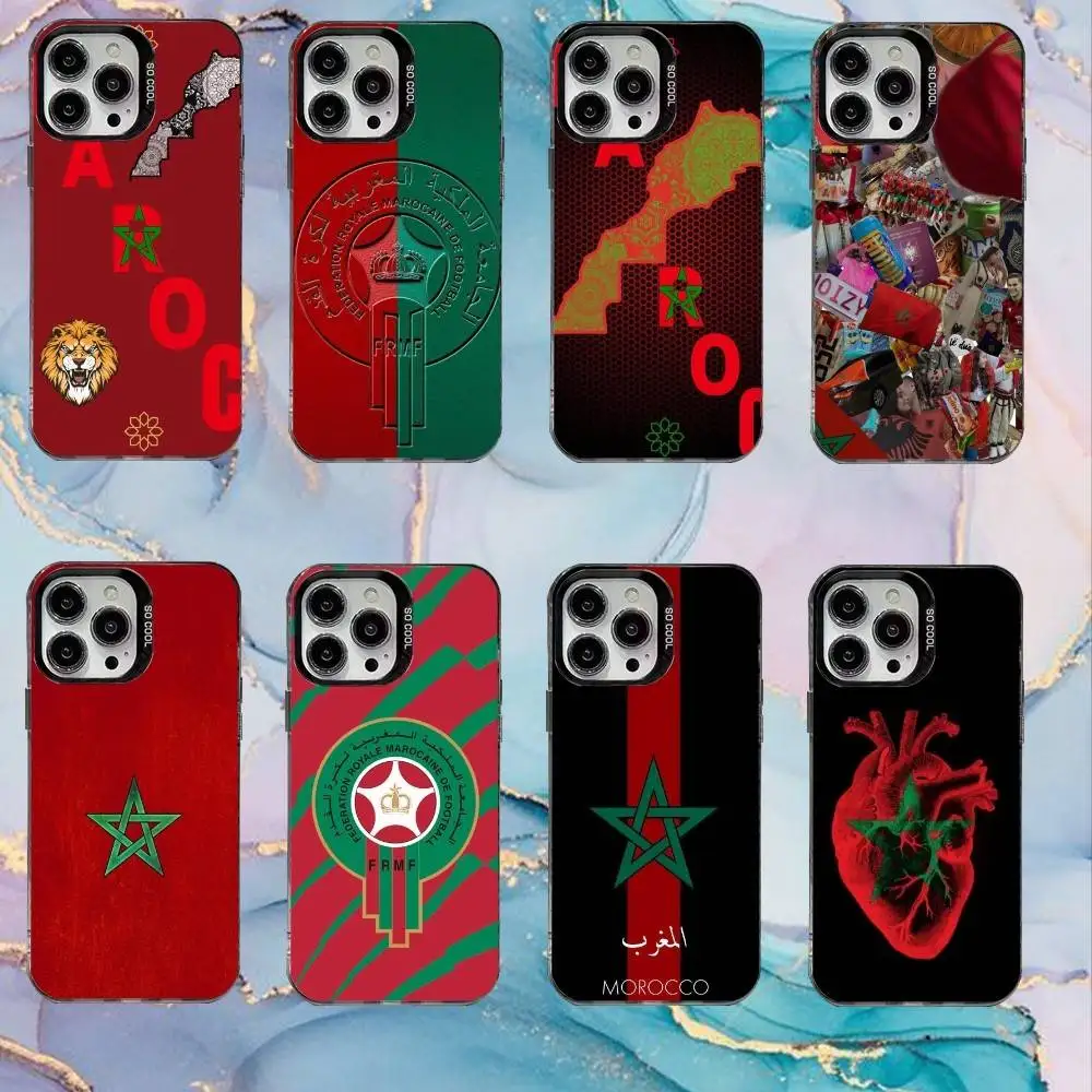 

Morocco Flag Phone Case For iPhone17,16,15,14,13,12,11 Plus,Pro Max Black Candy Matte Shockproof Cover