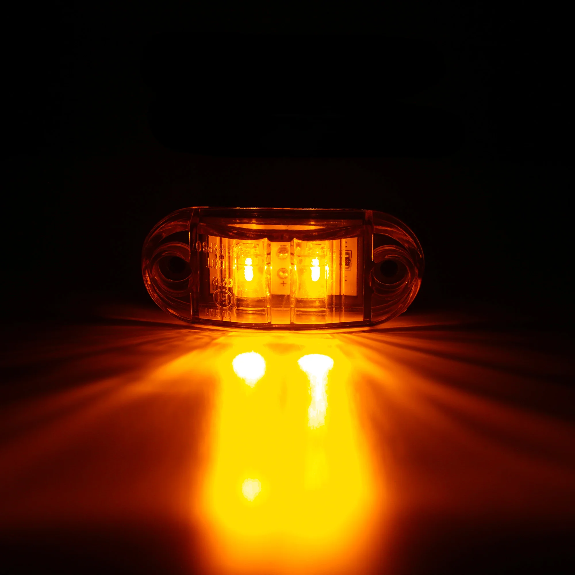 20/10 Stück Economy-Version Ovale LED Universal-Seitenmarkierungsleuchten für Anhänger, LKW, Wohnwagen, Umrissleuchte zur Oberflächenmontage – Detail 2
