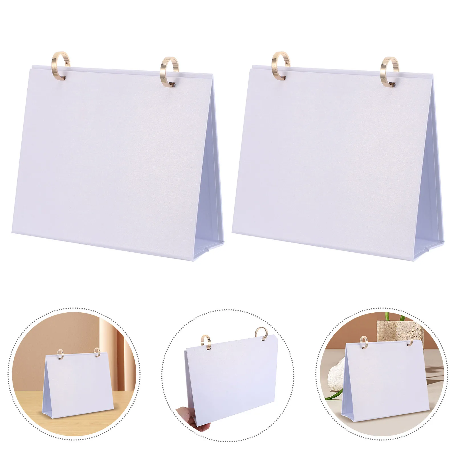 

2pcs Blank Desk Base For Monthly Planner Refill Diy Desktop Calendar Base 2026 Handmade Calendar Base, Monthly Desktop