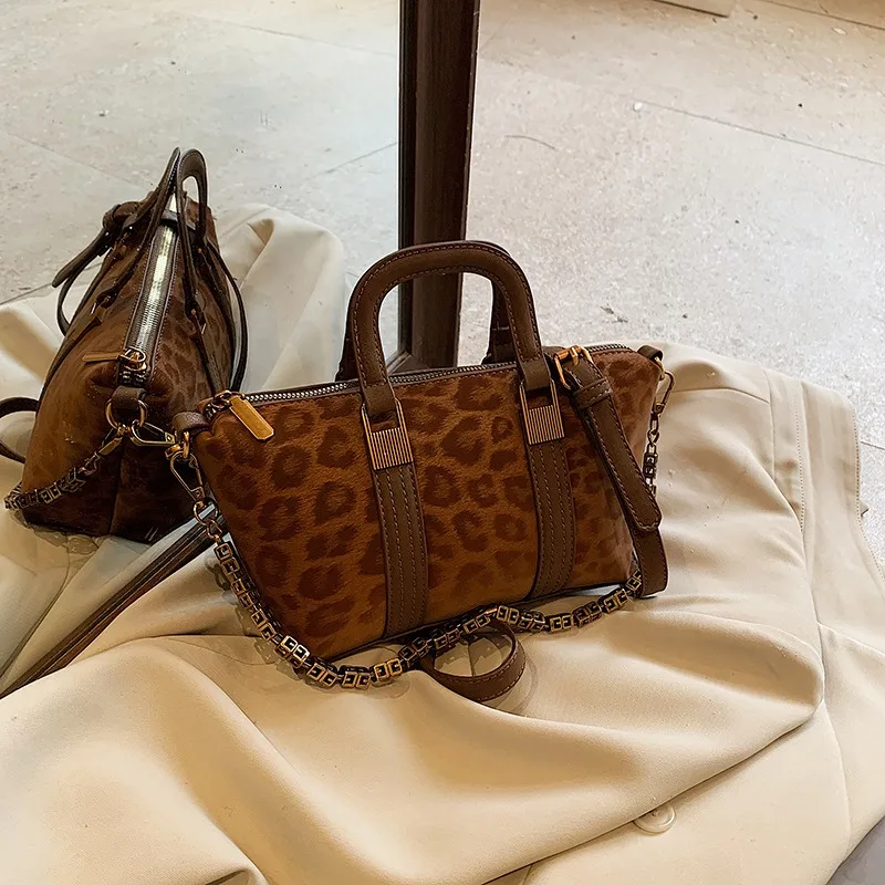 

Элитная ретро-сумка с леопардовым принтом, новинка 2025 года, модная городская сумка-кроссбоди с леопардовым принтом