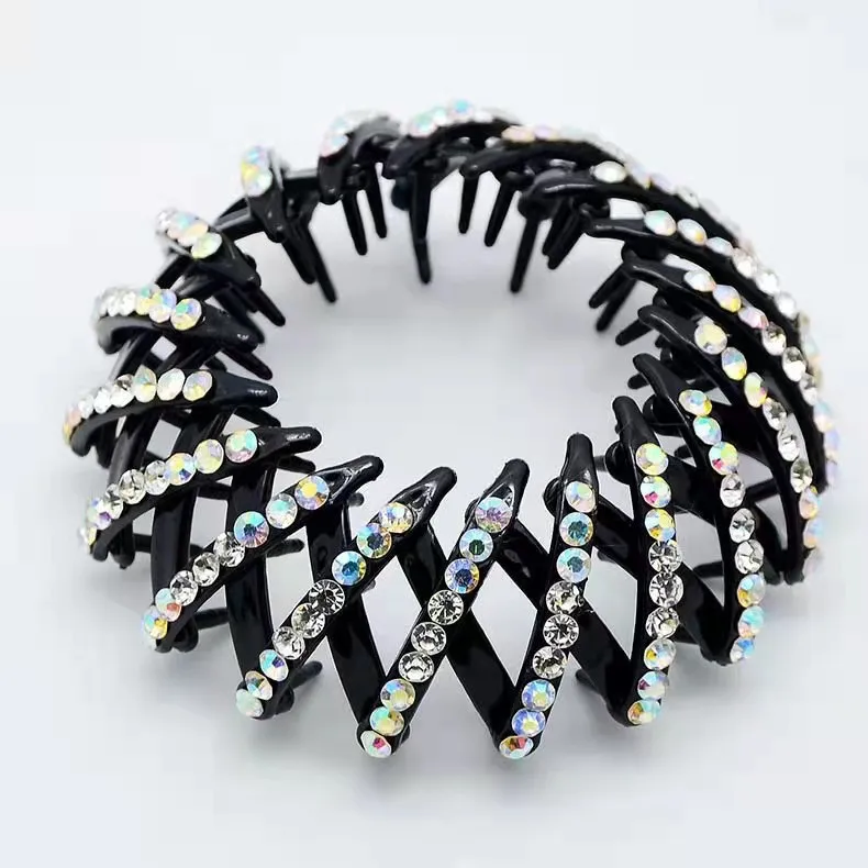 Magic Hair Clip Bird Nest Shaped Hair Holder Crystal Hair Ring Ball Head Hair Device High Ponytail  Artifact Hair Accessories