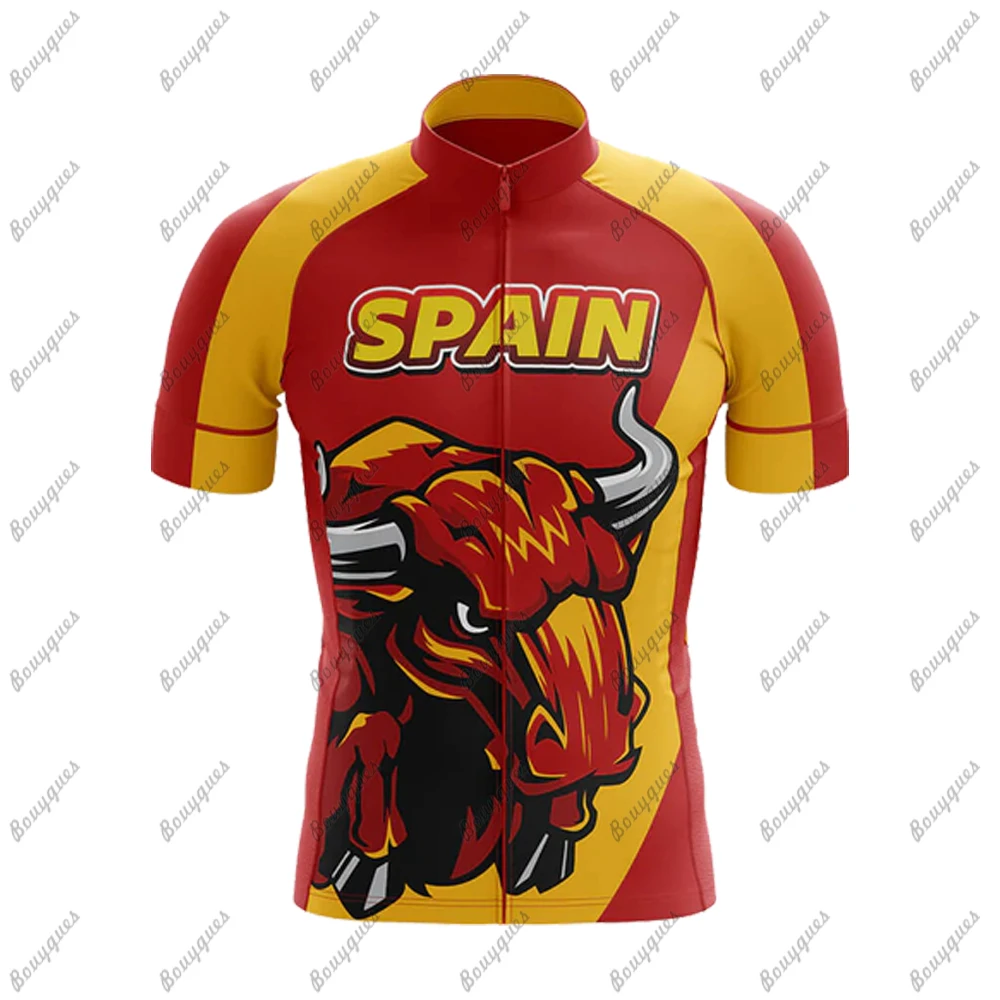 2022 NEW Spain Men Cycling Jersey MTB Maillot Bike Shirt Downhill Jersey High Quality Pro Team Tricota Mountain Bicycle Clothing