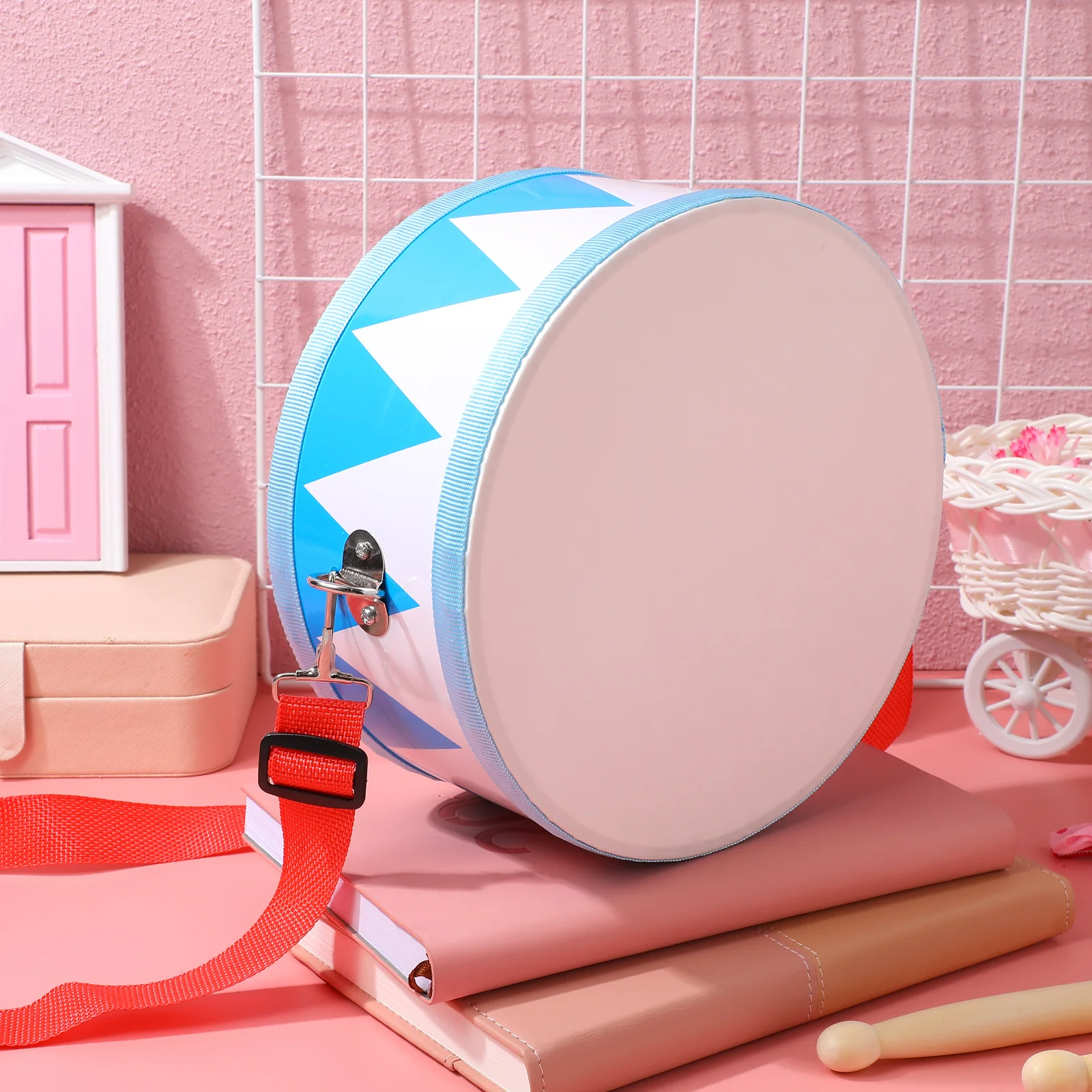 

1Set Snare Drum for Kids Premium Two-Sided Percussion Instrument Music Education Plaything Random Tape Snare Drum