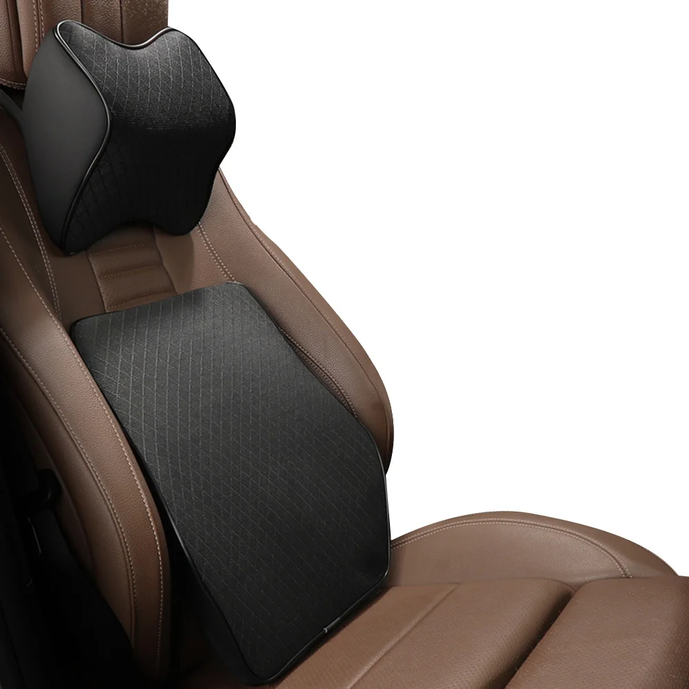 

Memory Foam Neck Pillow Breathable Mesh Car Seat Headrest Cushion Universal Fit For All Vehicles Black Neck Support