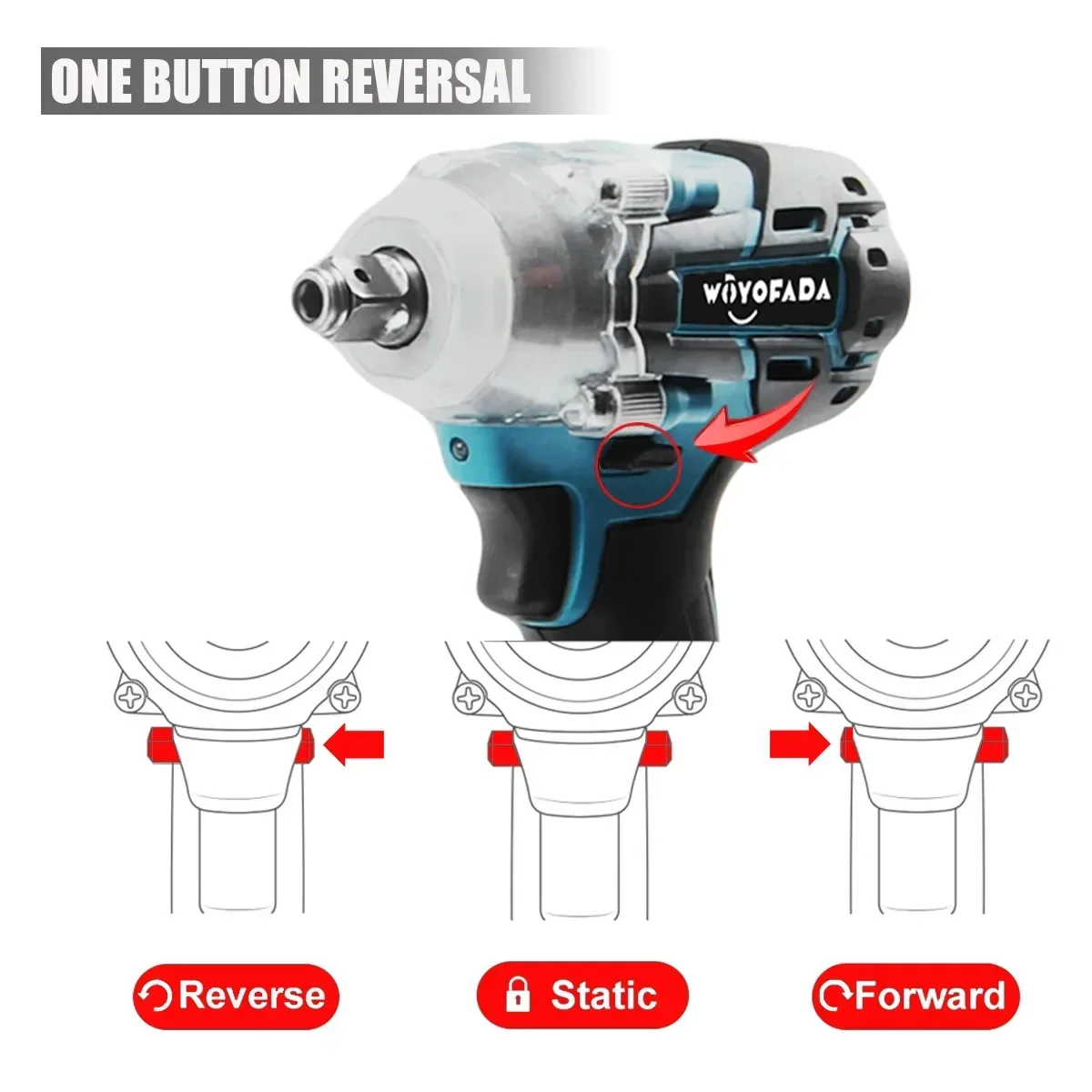 Electric Impact Wrench 18V Brushless Wrench Li-ion Battery Hand Drill Power Tools Adapt to Makita 18V Battery