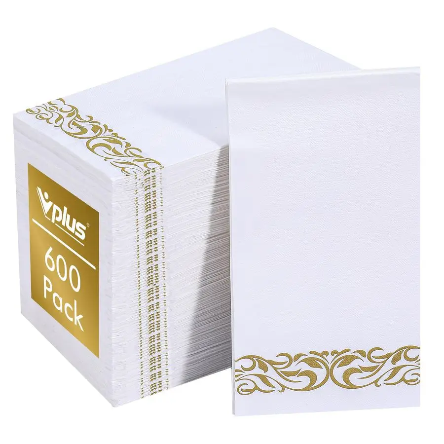

600 Pack Paper Napkins Guest Towels Disposable Premium Quality 3ply Dinner Napkins Disposable Soft, Absorbent, for Kitchen, Wedd