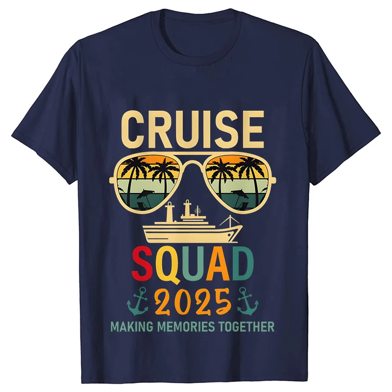 Funny Holiday Trip Shirt Family Cruise 2025 Making Memories Together T-shirts Cruise Trip T-shirts Family Matching Outfits