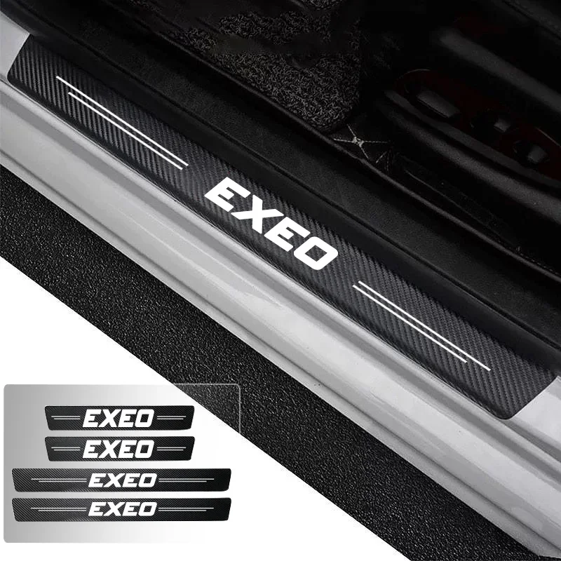 Car Door Sill Carbon Fiber Sticker Threshold Side Anti Scratch Waterproof For Seat Exeo Trunk Bumper Scratch Guards Decals