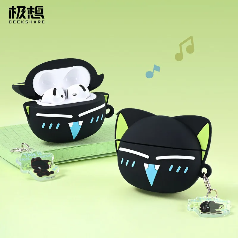 

Geekshare Airpods4 Protective Case Licensed Luoxiaohei Cartoon Silicone Shockproof With Keychain For Apple Wireless Earbuds