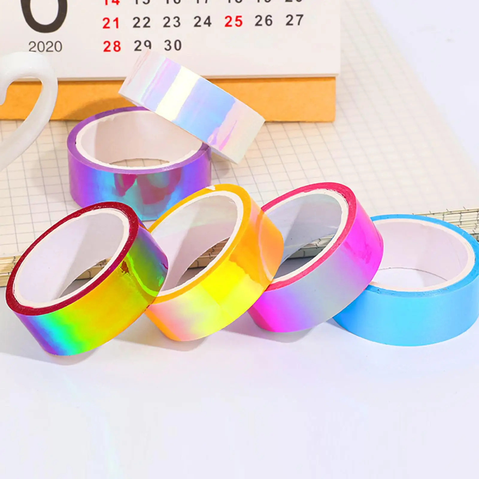 6Roll Washi Tape Set Masking Washi Tapes Album Gift Wrapping Card Making