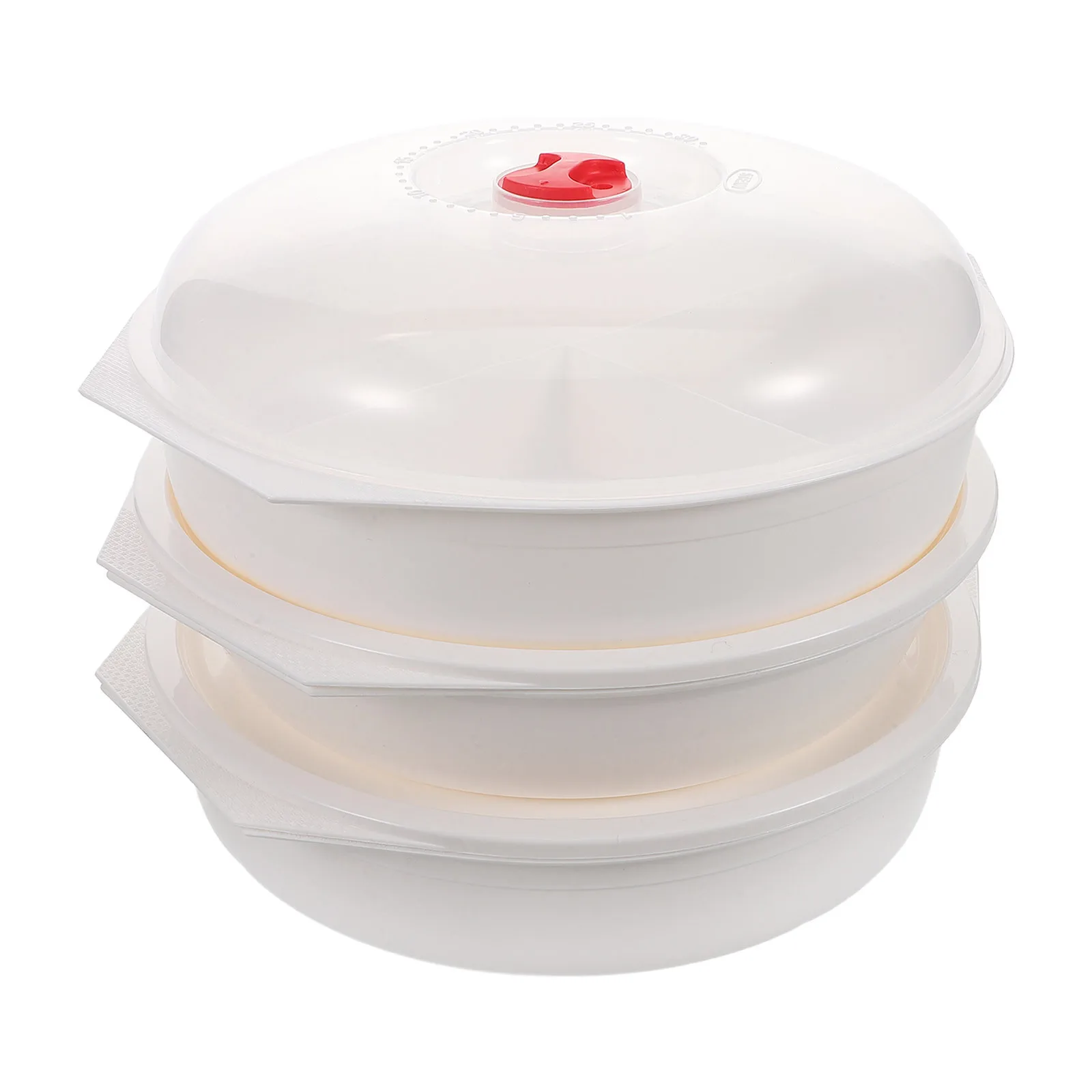 

3Pcs Microwave Bowls Multi Layer Divided Containers Vented Lids for Meal Prep Lunch Food Storage Divided Lunch Container