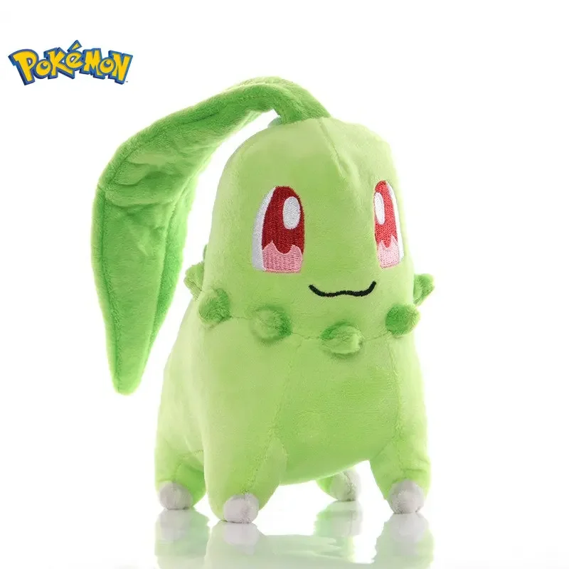 20cm Pokemon Chikorita Plush Toys Soft Stuffed Cartoon Chikorita Doll Kawaii Japan Anime Elf Plush Doll Boys Birthday Gifts