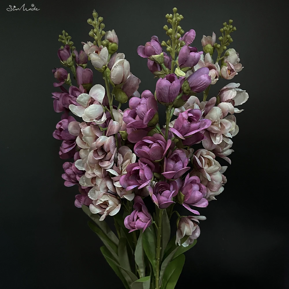 SunMade Bell Hyacinth Long Branch Flowers Home Decoration Silk Artificial Flowers Wedding Christmas Decor Flores Artificales