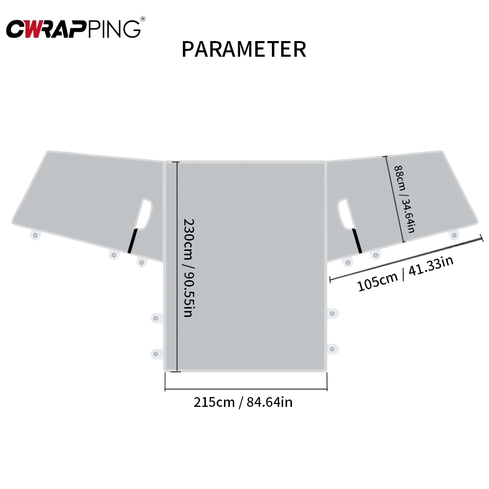 قافلة RV الزجاج الأمامي غطاء الصقيع غطاء محرك السيارة حامي Campervan اكسسوارات Breakwind خيمة RV حامي ملحق