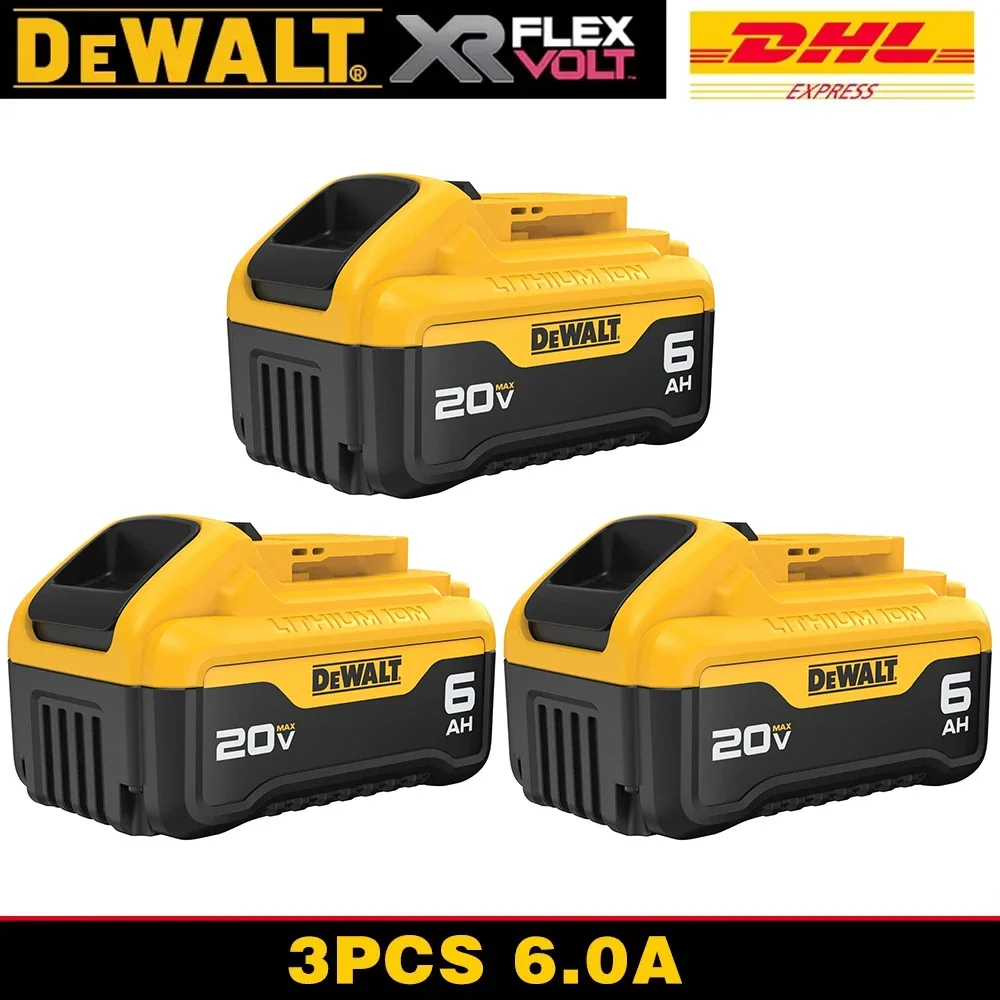 

1-4piece 20V 6.0Ah,dewalt battery 18V，DCB200 18650 Replacement Li-ion Battery,DeWalt 20v battery,DCB205 DCB201 DCB203 Power