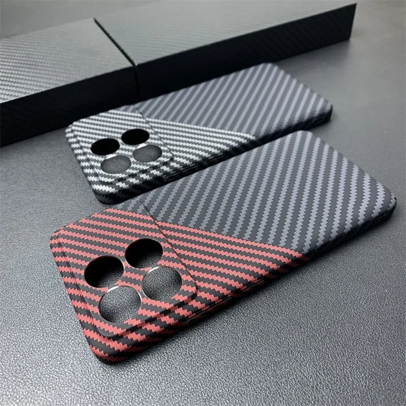 Case For POCO F6 X6 Pro Redmi Note 13 Pro 5G Carbon Fiber Stripe PC Back Cover For Redmi Note13 Pro Plus Bumper Funda