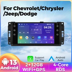 Android 13 Car Radio Carplay For Jeep Wrangler Cherokee Grand Cherokee Dodge Ram Chrysler Chevrolet Navigation Multimedia Player