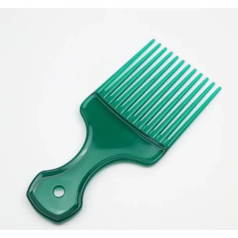 Dentes largos Escova Pick Comb para Cabelo Afro Encaracolado, Engrenagem Plástica, Garfo, Inserir Escova de Cabelo, Styling Tools, 1 Peça