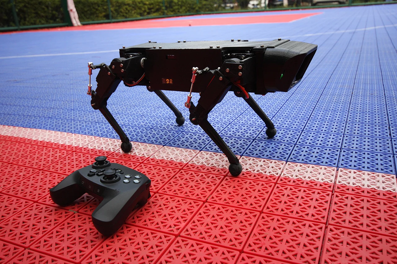 ROS open source quadruped ro bot dog intelligent bionic 12 servo medium Raspberry Pi python programming