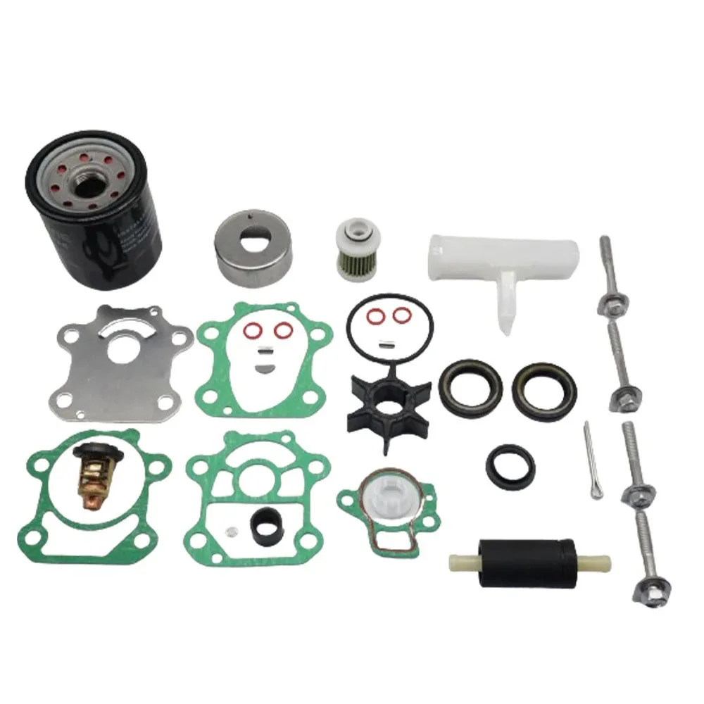 

70HP F70A Outboard Maintenance Kit for Yamaha 6CJ-W0078-00 Marine with Thermostat 66M-12411-01 Oil Fuel Filter 5GH-13440-60