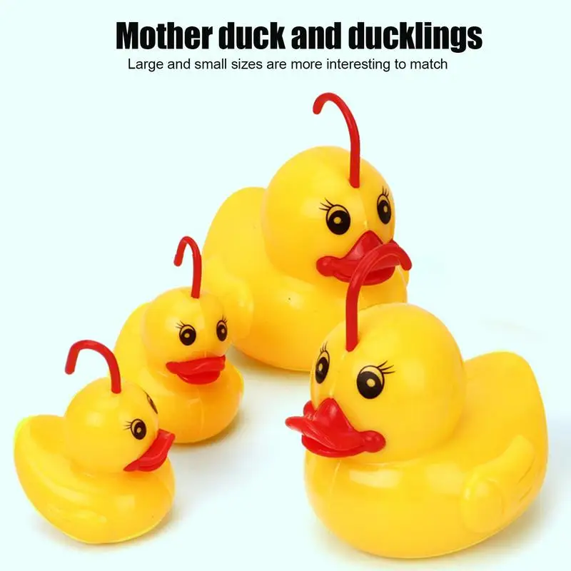 Fishing Duck Toy Floating Pool Bathtub Water Toys Playing Water Duckling Fishing Duckling Parent-child interactive Toys Game Kid