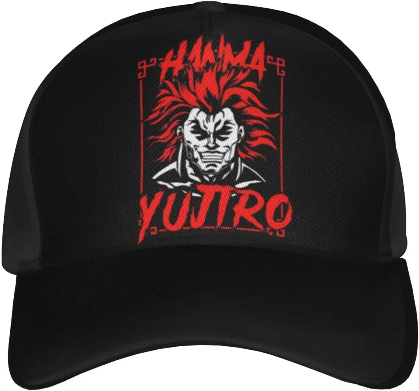 Anime Baki The Grappler Yujiro Hanma Baseball Cap Unisex Adjustable Casual Chapeau Outdoor Sports Caps Black